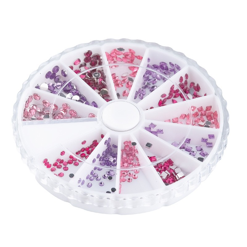 Strass caroussel rose lila fushia